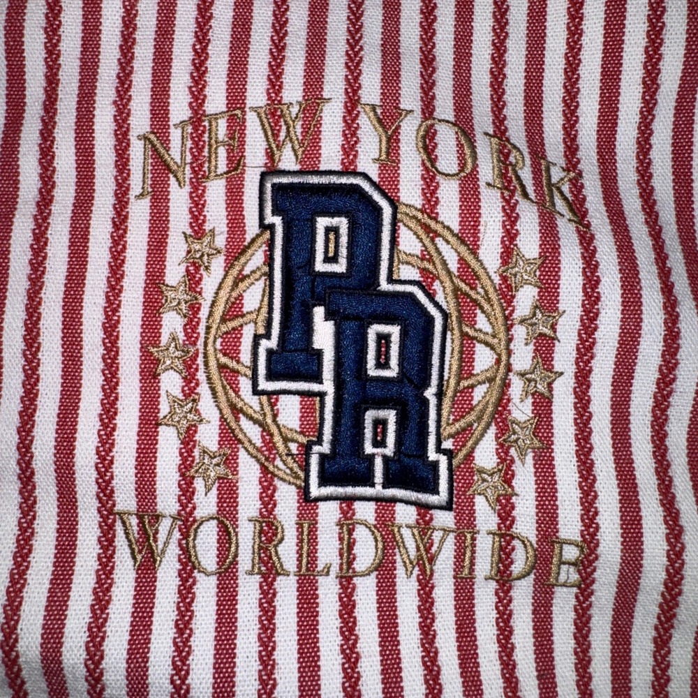 PUMA x Rhuigi RH Worldwide Track Jacket Red White Striped Gold Zip Size S - Picture 5 of 16